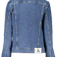 Blue Cotton Women Jacket