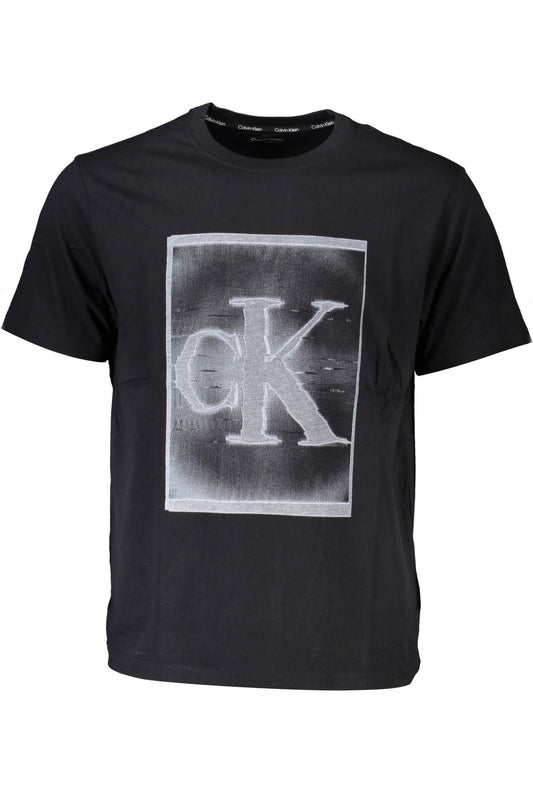 Black Cotton Men T-Shirt