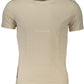 Beige Cotton Men T-Shirt