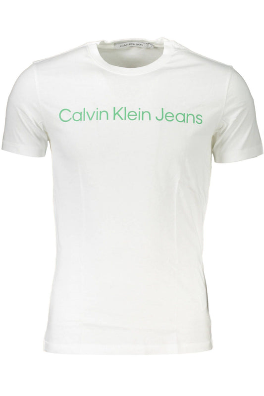 White Cotton Men T-Shirt