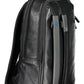 Black Leather Men Backpack