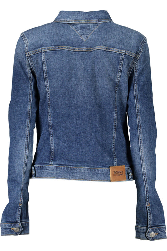 Blue Cotton Women Jacket