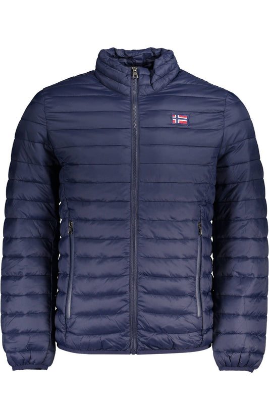 Blue Polyamide Men Jacket