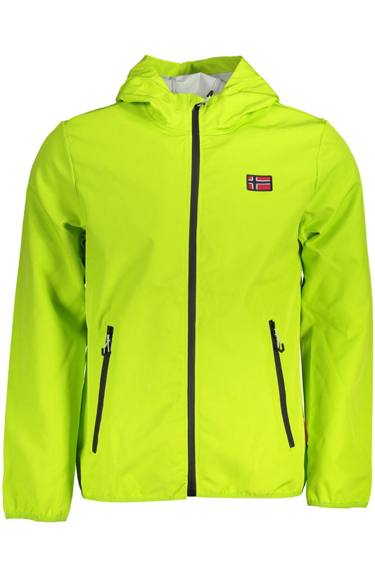 Yellow Polyester Men Jacket