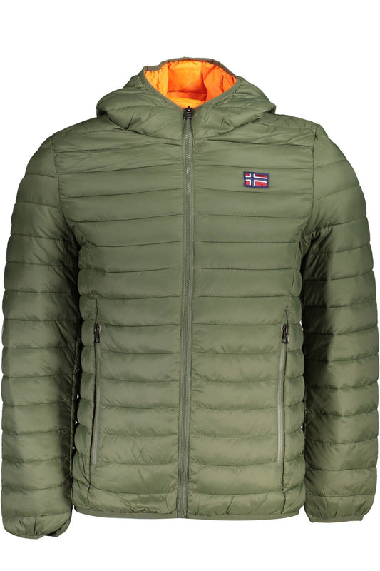 Green Polyamide Men Jacket