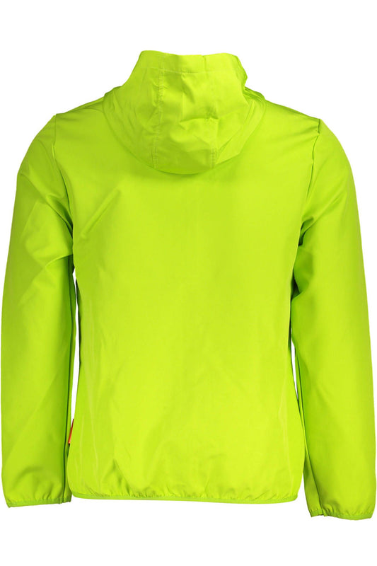 Yellow Polyester Men Jacket