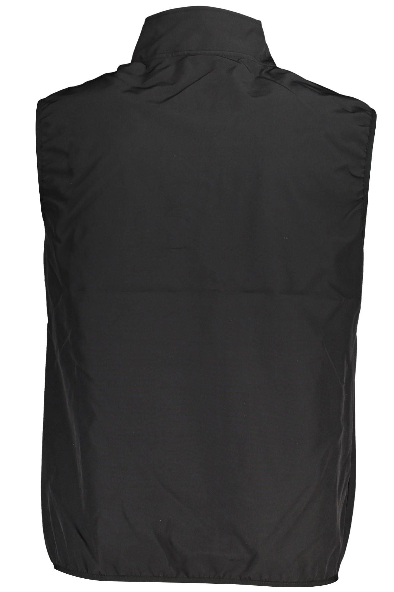 Black Polyester Mens Sleeveless Jacket