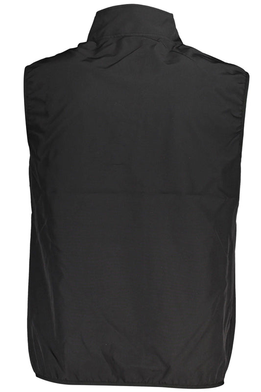 Black Polyester Mens Sleeveless Jacket