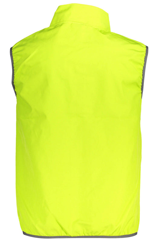 Yellow Polyester Men Jacket