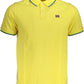 Yellow Cotton Men Polo Shirt