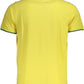 Yellow Cotton Men Polo Shirt