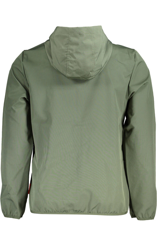 Green Polyester Men Jacket
