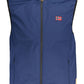 Blue Polyester Men Jacket