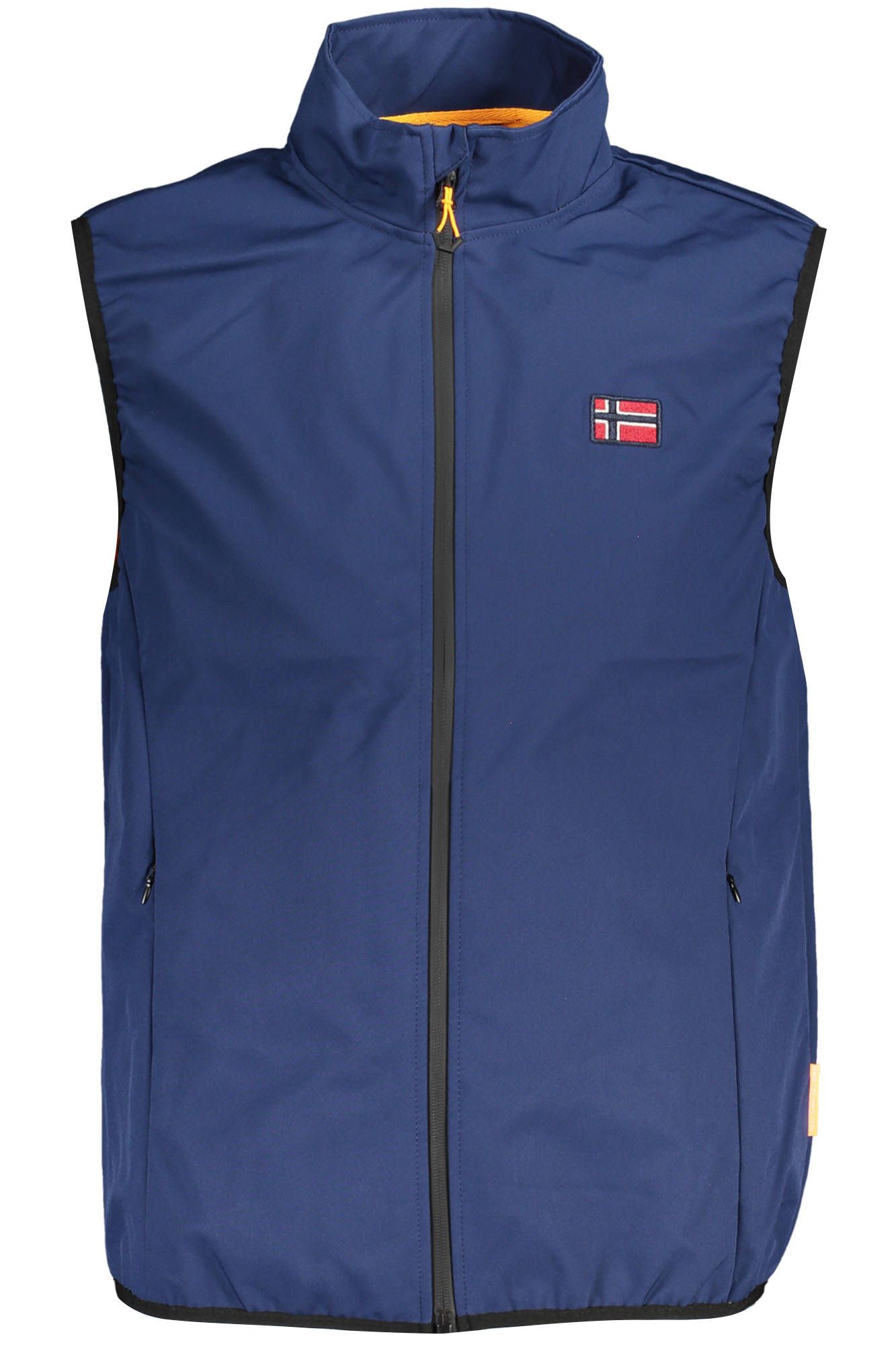 Blue Polyester Men Jacket
