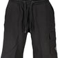 Black Cotton Men Bermuda Shorts