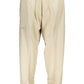 Beige Cotton Men Trouser