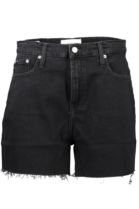 Black Cotton Women Short