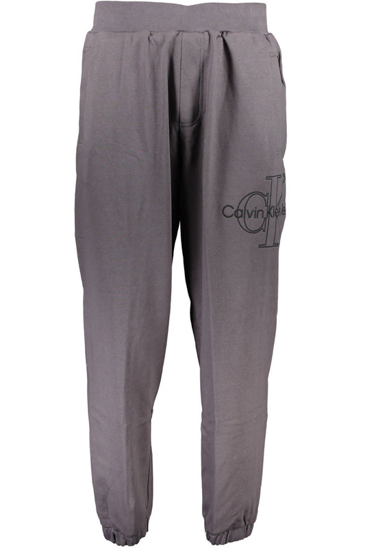 Gray Cotton Men Sports Trouser