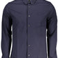 Blue Cotton Men Shirt