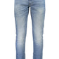 Blue Cotton Men Slim Jeans