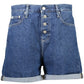 Blue Cotton Women Short