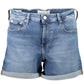 Blue Cotton Women Short