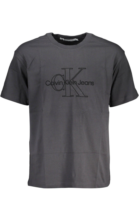 Gray Cotton Men T-Shirt