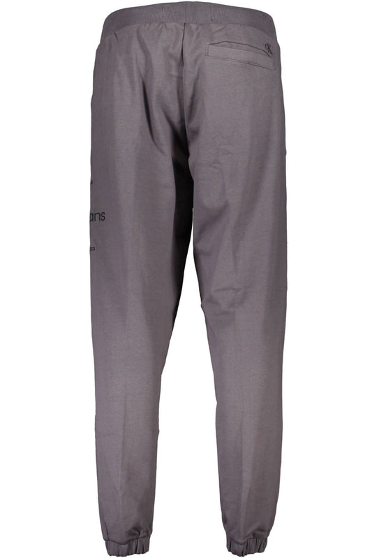 Gray Cotton Men Sports Trouser