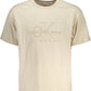 Beige Cotton Men T-Shirt