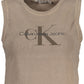 Brown Cotton Women Tee