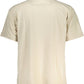 Beige Cotton Men T-Shirt