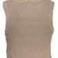 Brown Cotton Women Tee