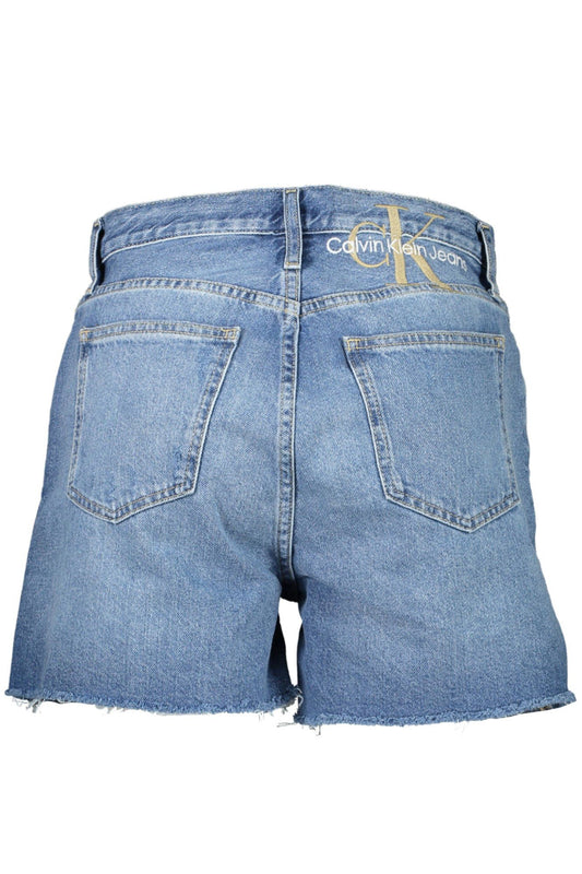 Blue Cotton Women Short