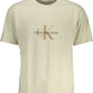 Beige Cotton Men T-Shirt