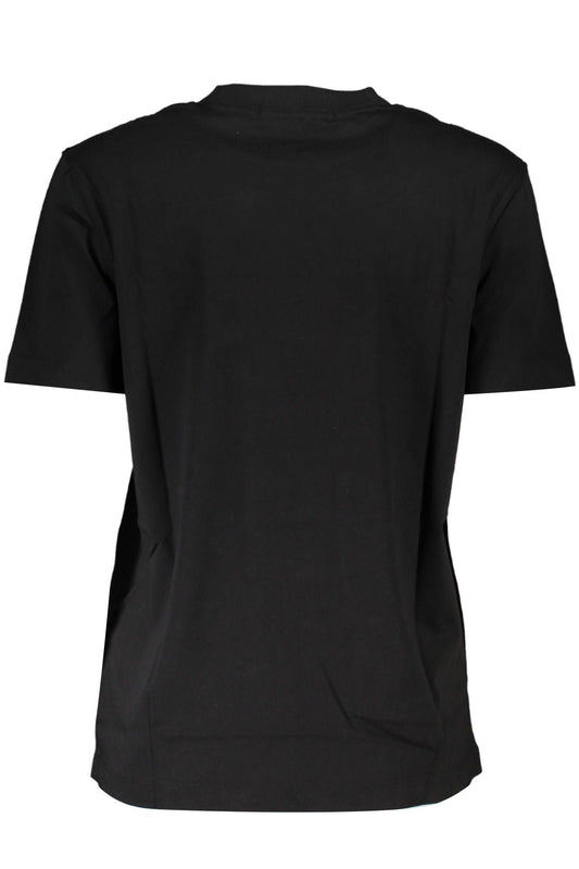 Black Cotton Women T-Shirt