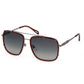 Brown Metal Women Sunglass