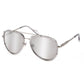 Silver Metal Women Sunglass