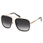 Black Metal Women Sunglasses