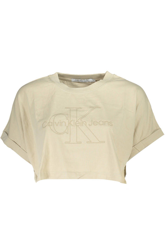 Beige Cotton Women Top