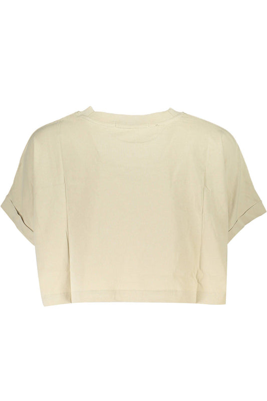 Beige Cotton Women Top