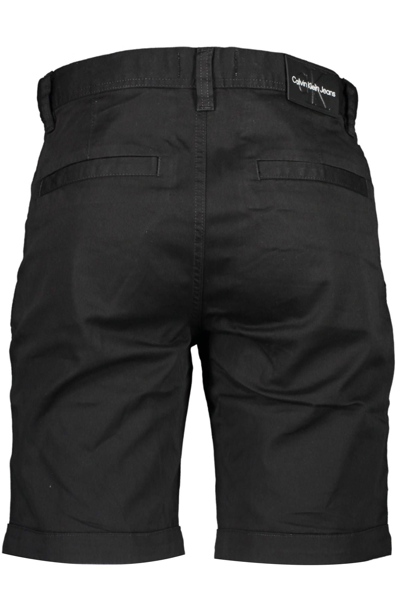 Black Cotton Men Short