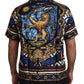 Elegant Multicolor Silk Men's Shirt