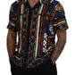 Elegant Multicolor Silk Men's Shirt