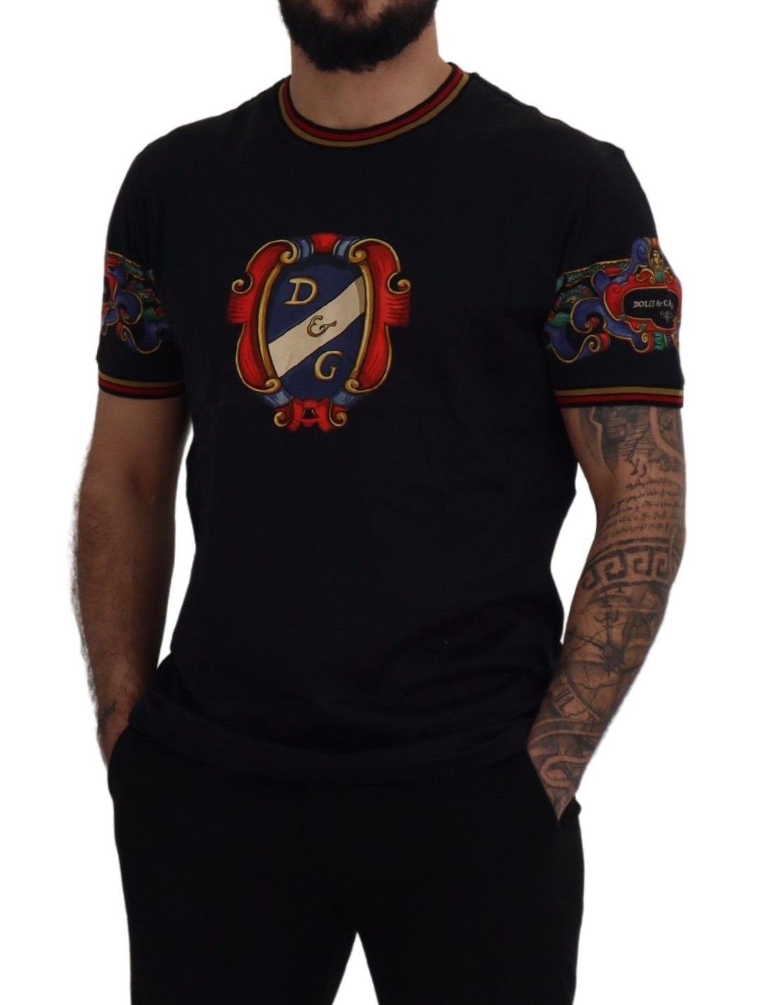 Elegant Crew Neck Logo Tee