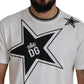 Elegant Star-Printed Crew Neck Tee