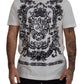 Elegant White Baroque Cotton Tee