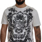 Elegant White Baroque Cotton Tee