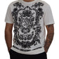 Elegant White Baroque Cotton Tee