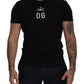 Elegant Short Sleeve Crown Emblem Tee
