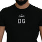 Elegant Short Sleeve Crown Emblem Tee